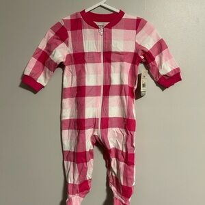 NEW George 6m pink plaid zip up sleeper